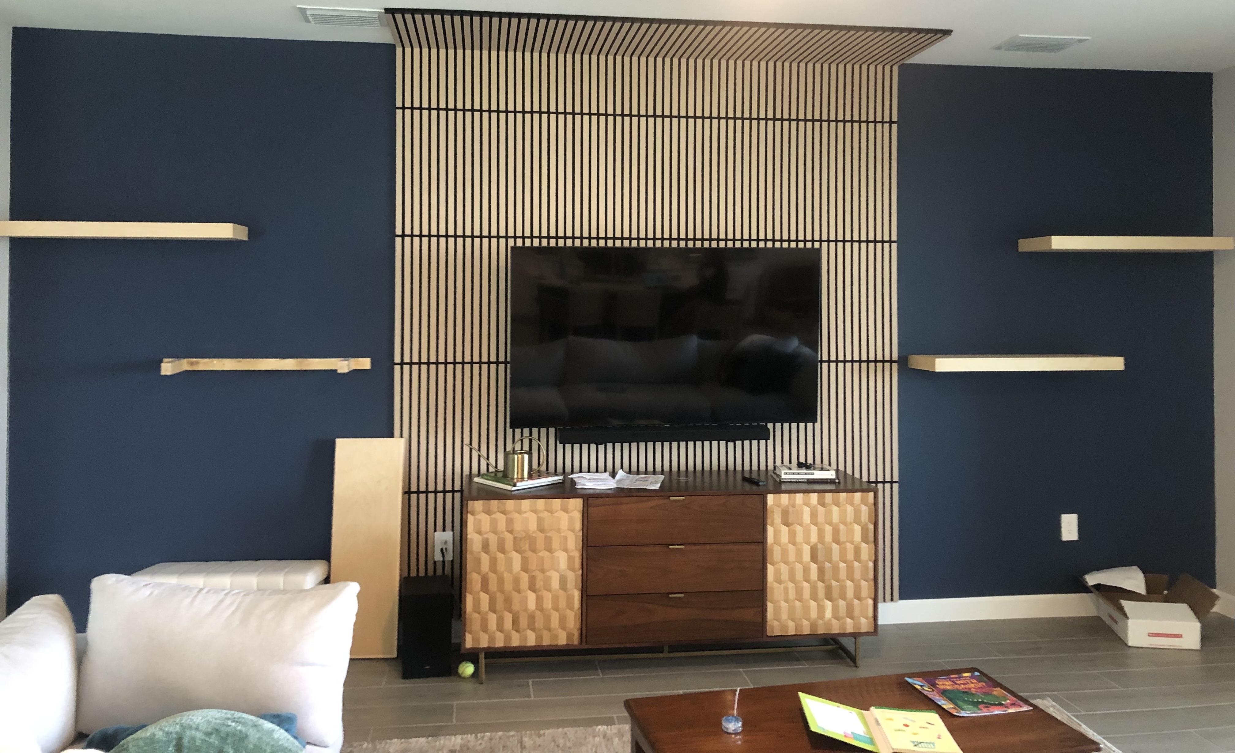 Living room TV wall